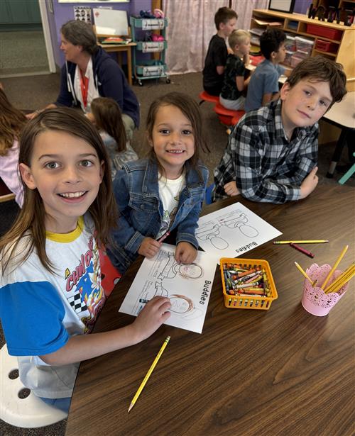 Shirley Hills Kindergartners Connect with 4th Grade Buddies